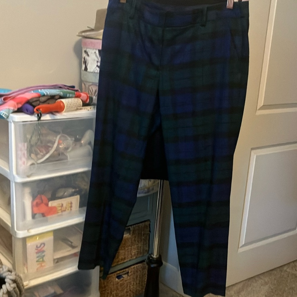 J.Crew Stretch Wool Plaid Pants
